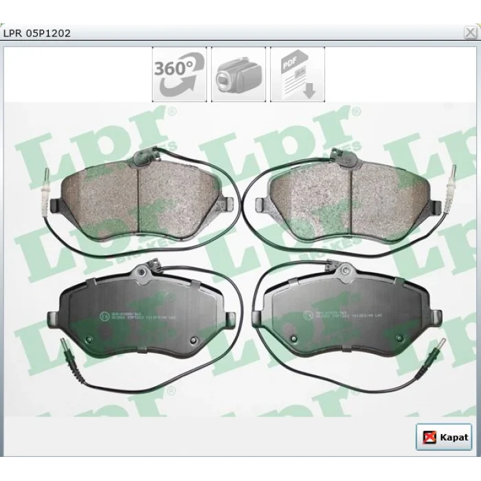 FREN BALATASI ÖN FİŞLİ P407 2004> P607 2000> C5 III 2008> C6 2005>