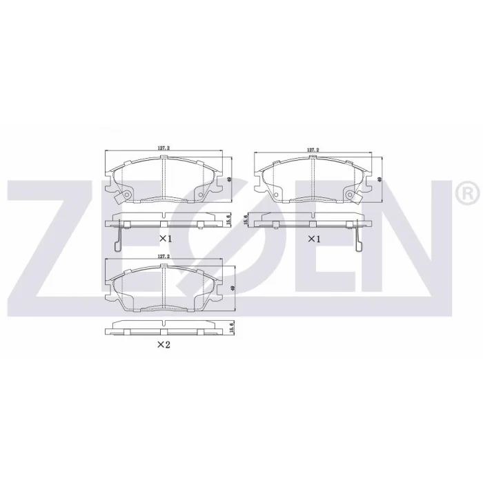 FREN BALATA ÖN  ACCENT I 1.3i /1.5i (94-00)/EXCEL 1.3i / 1.5i (90-95)/GETZ 1.3i / 1.5 CRDI (02-08)/ ACCENT II 1.5i /1.6i (00-05)/ADMIRE 1.6 (03-06)