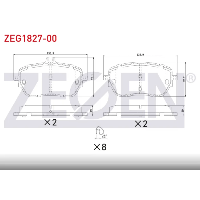 FREN BALATASI ÖN MERCEDES A SERİ W177 (18>) B SERİ W247 (18>) CLA SERİ C118 (19>)