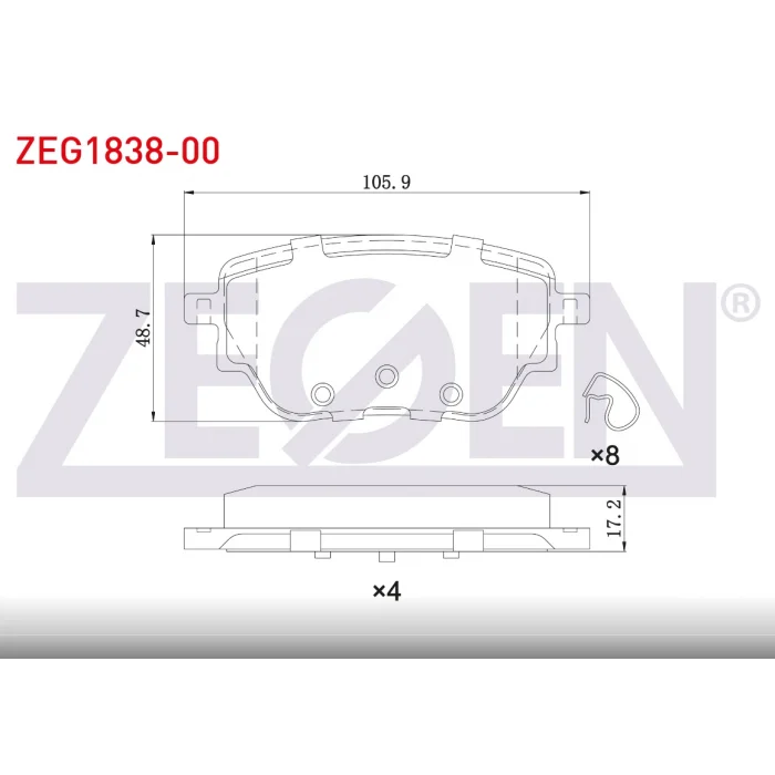 FREN BALATASI ARKA MERCEDES A SERİ W177 (18>) B SERİ W247 (18>) CLA SERİ C118 (19>) GLB SERİ X247 (19>)