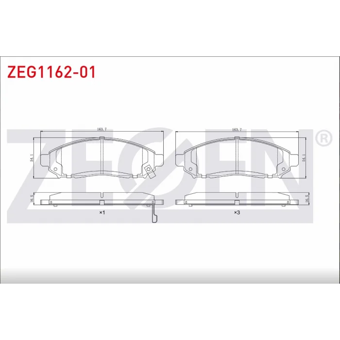 FREN BALATASI ÖN NISSAN NAVARA (04-13) PATHFINDER (05-12) MURANO (03-08)