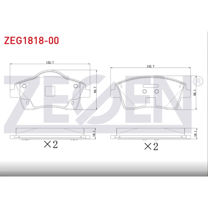 FREN BALATASI ÖN VOLVO XC40  1.5  T3 - 2.0 D3 - 2.0 D4  16 JANT  2017>