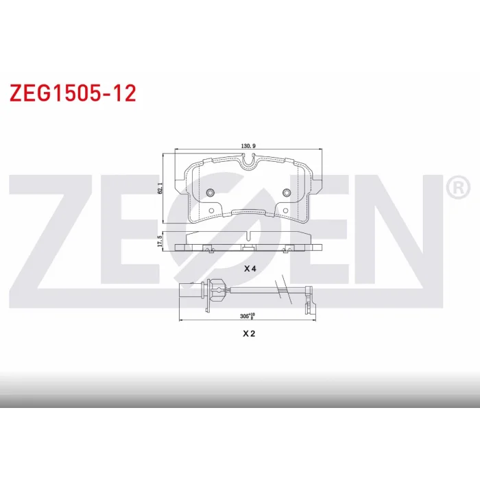 FREN BALATASI ARKA FİŞLİ AUDI A8 (4H_) 3.0 TDI 2009>/ 3.0 TFSI 2009>/ 4.2 TDI 2009>/ 2.0 TFSI 2009>/ 4.0 TFSI 2009>/ 4.2 FSI 2009>