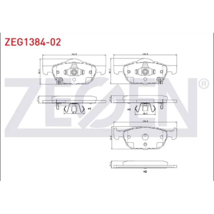 FREN BALATASI ÖN HONDA ACCORD (08-13) / HONDA CIVIC HATCHBACK 012>