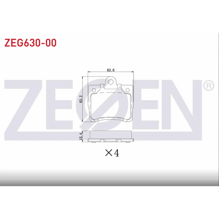 FREN BALATASI ARKA  MERCEDES C SERİ W202  (97-01) W 203 (00-07) TEL DELİKLİ 15MM