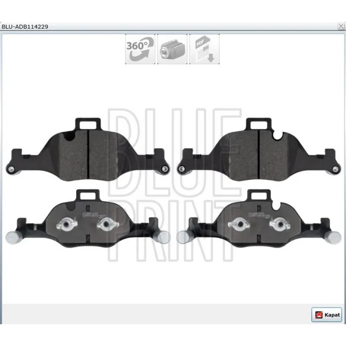 FREN BALATASI ÖN BMW 5 SERİ G30-F90 2016> X3 G01-F97 2017> X6 G06-F96 2019> 7 SERİ G11-G12 2015>
