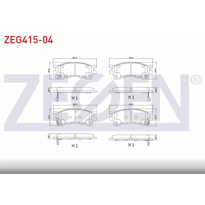 FREN BALATASI ÖN MAZDA 626 (92-02) PROBE (93-98) MX-6 (91-97)