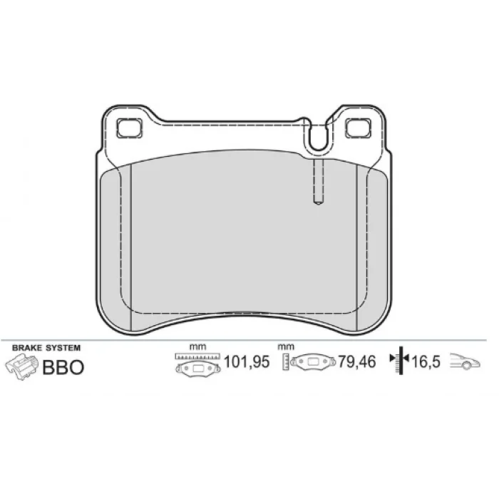 FREN BALATASI ÖN  MERCEDES W203 (00-07) SLK R171 (04-11) SL SERİ R230 (01-12) CLK SERİ A209-C209 (02-10)