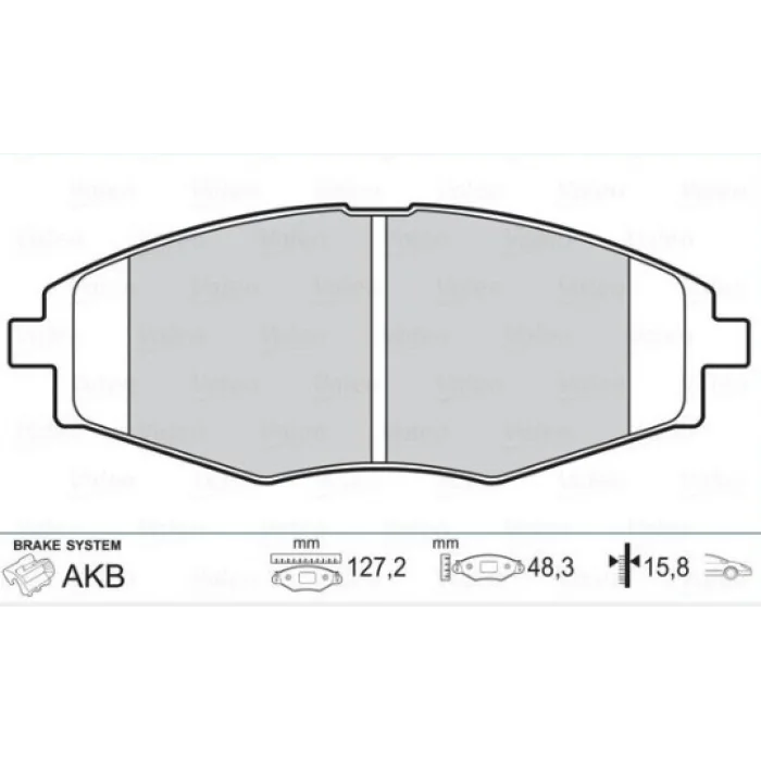 FREN BALATASI ÖN DAEWOO MATIZ (2005>) CHEVROLET SPARK (2005-2009) LANOS (1997>) KALOS (2003-2005) STOP by FEDERAL MOGUL