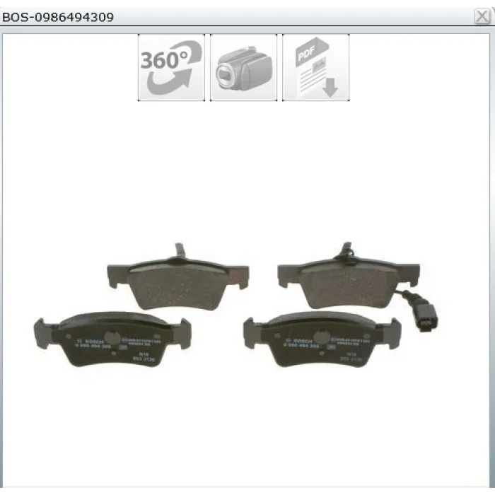 FREN BALATASI ARKA VW TOUAREG (02-10) TRANSPORTER T5 (03-15)