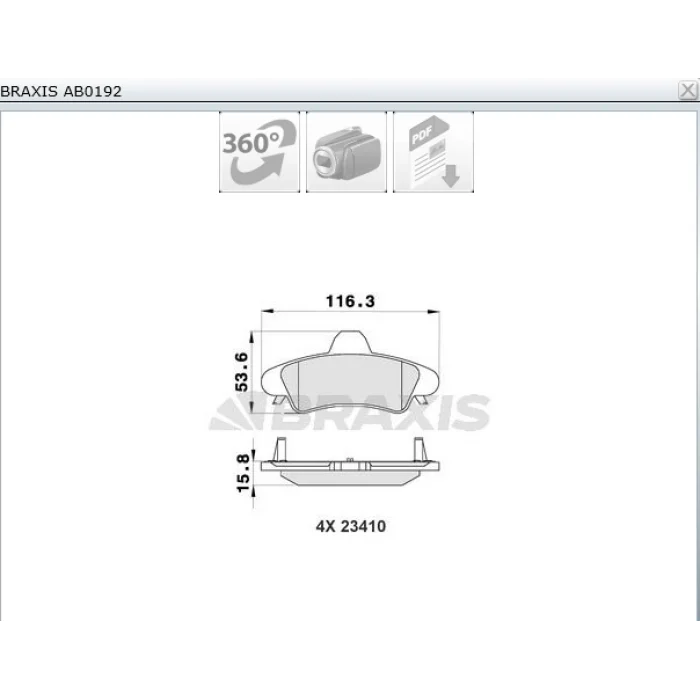 FREN BALATASI ARKA MONDEO I (93-96) MONDEO II (96-00) COUGAR (98-01)