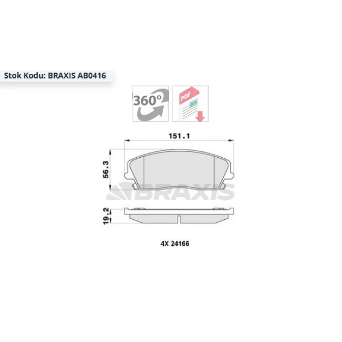 FREN BALATASI ÖN CHRYSLER 300C 010> CHALLENGER 07> MAGNUM 04>