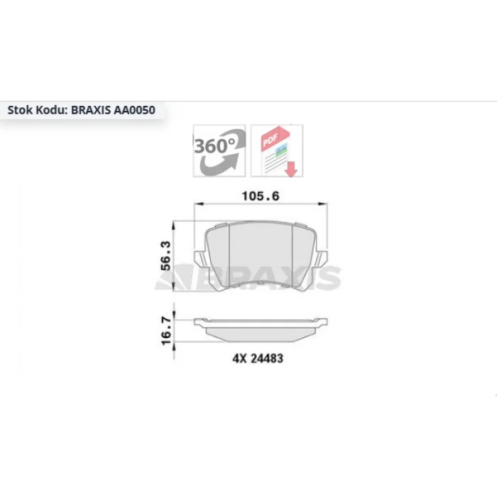 FREN BALATASI ARKA PASSAT B7 010>SHARAN 010>SEAT ALHAMBRA 010>TIGUAN 07>AUDI A6 01>AUDI Q3 011>