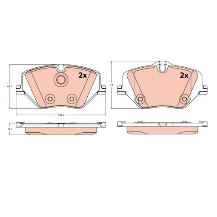 FREN BALATASI ÖN BMW U06 X1 2022> U11 X2 2022> U10 2021>