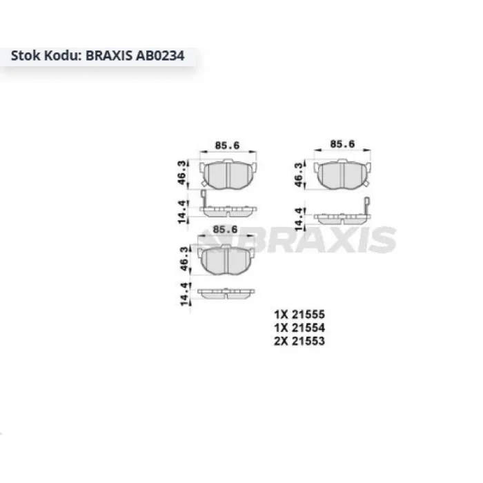 FREN BALATASI ARKA CERATO (00-06) MATRIX (00-10) NAVARA NP 300(08-13) 200SX (93-99)