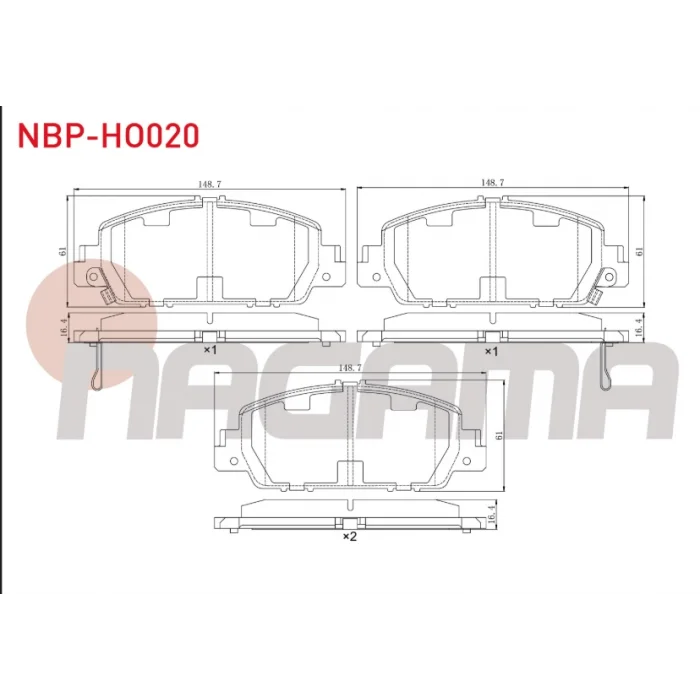 FREN BALATASI ÖN HONDA ACCORD IX (2012>) HR-V 1.5-1.6 I DTEC (2015>)