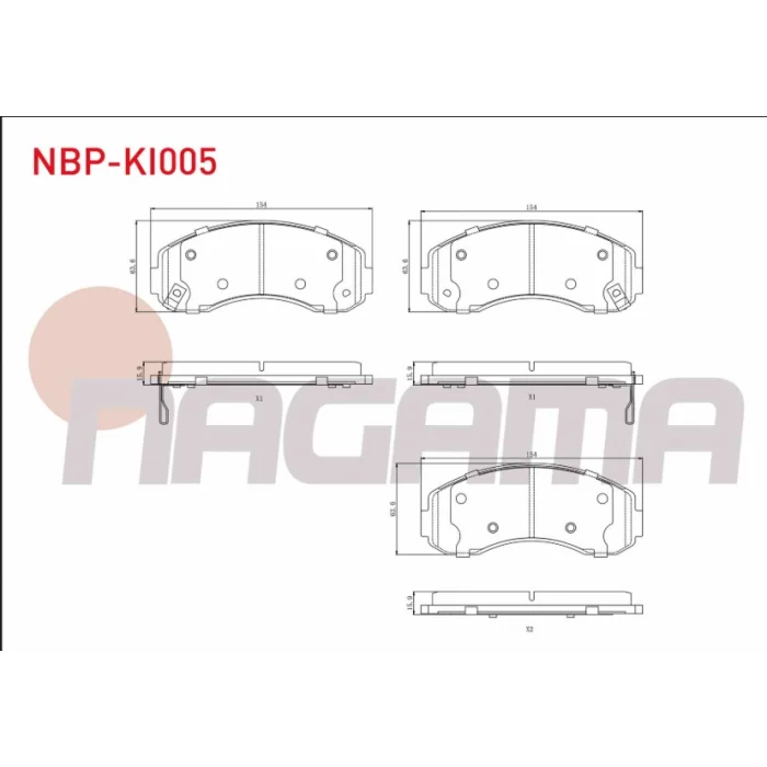 FREN BALATASI ARKA KİA SORENTO I  2.4İ-2.5 CRDİ  (2002-2009)