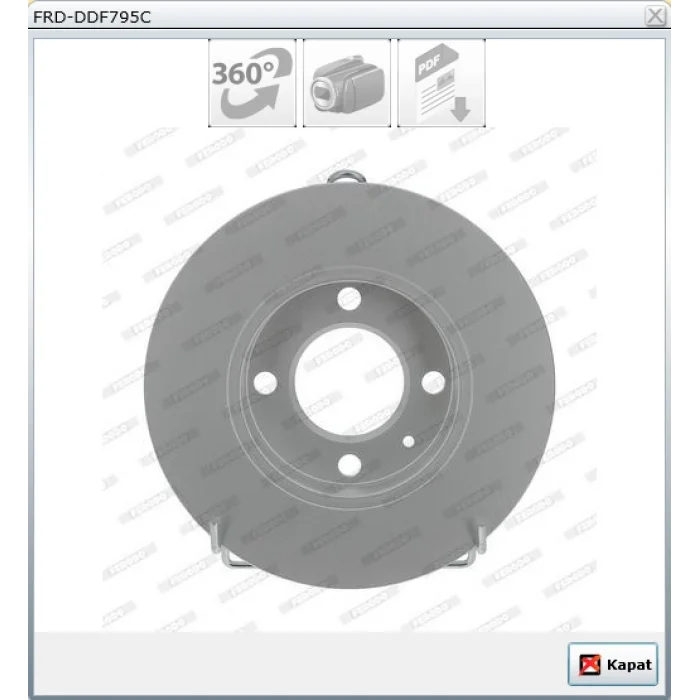 FREN DİSKİ ÖN POLO (94-99) POLO (99-01) AROSA (97-04) DÜZ 239MM