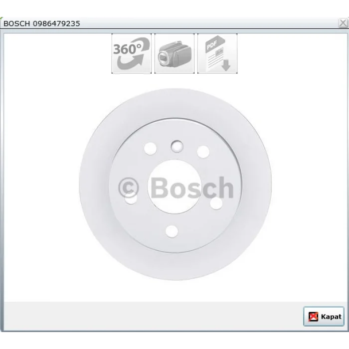 FREN DİSKİ ARKA MERCEDES A SERİ W169 (04-12) B SERİ W245 (05-11) DÜZ 258MM