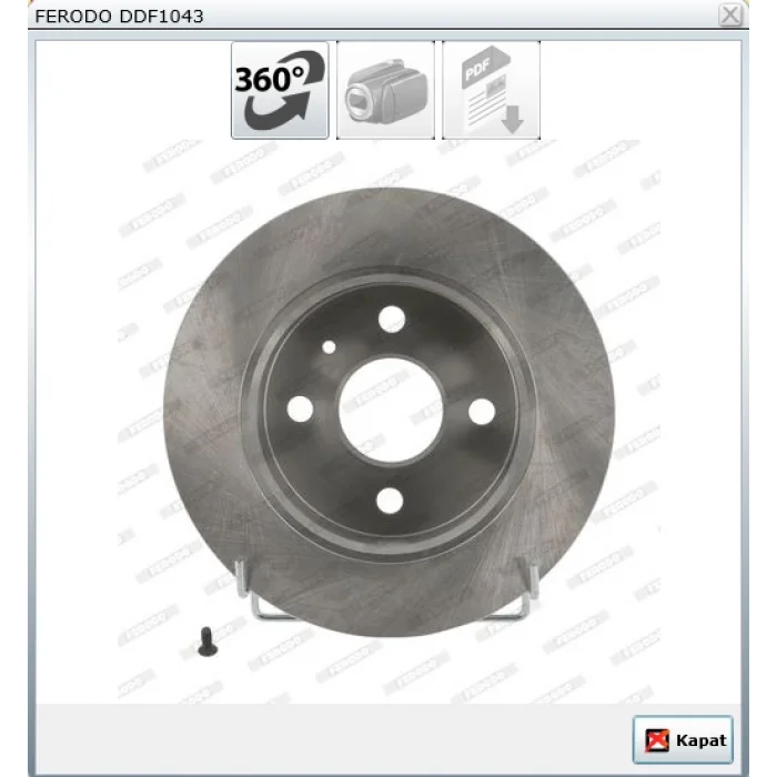 FREN DİSKİ ARKA ASTRA F (92-05) ASTRA G (98-09) ASTRA H (04>) ASTRA J (09>) MERIVA (03-10) DÜZ 240MM