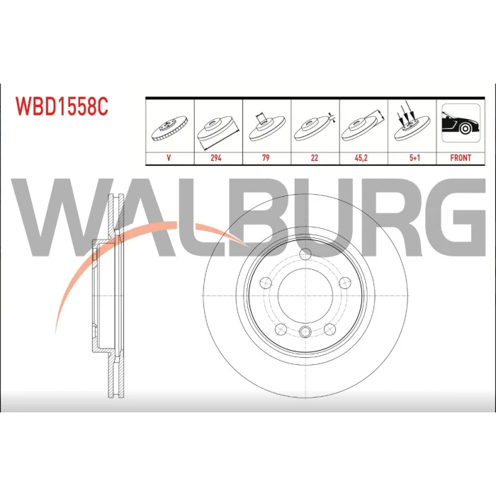 FREN DİSKİ ÖN MINI COUNTRYMAN R60 (2010>) MINI PACEMAN R61 (2012>) ROADSTER R59 (2011-2015) HAVALI 294MM
