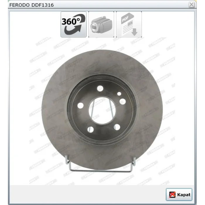 FREN DİSKİ ÖN MERCEDES A SERİ W169 (04-12) B SERİ W245 (05-11) HAVALI 288MM