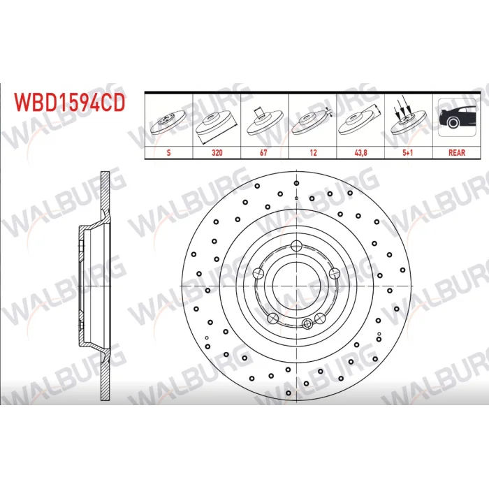 FREN DİSKİ ARKA MERCEDES  W177 A180 / A180D /A200 (2018>) W247 B180 / B180D (2019>)  C118  CLA 180D / CLA 200 (2019>) H247 GLA200 (2020>) X247 GLB200 (2020>) DÜZ KAPLAMALI 320MM