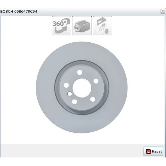 FREN DİSKİ ÖN HAVALI KAPLAMALI BMW F40 019>/ F45-F46 ACTIVE TOURER 014> X1 F48 015> X2 F39 017> MINI COUNTRYMAN F60 017> 330MM
