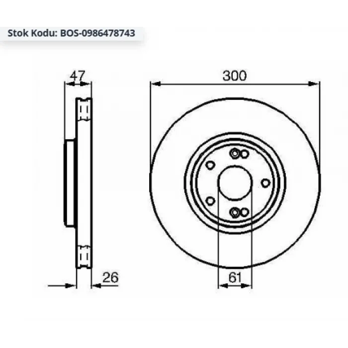 FREN DİSKİ ÖN LAGUNA II (01-07) HAVALI 300 MM