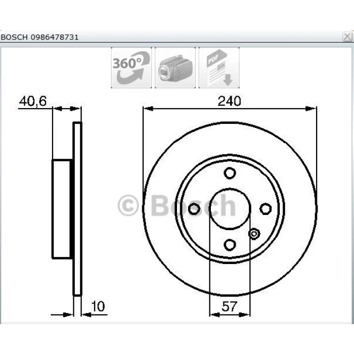 FREN DİSKİ ARKA OPEL CORSA C (00-09) COMBO (01-12) TIGRA (04-11) DÜZ 240MM