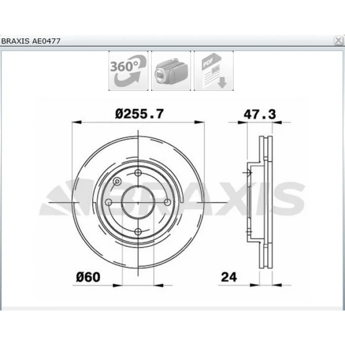 FREN DİSKİ ÖN LACETTİ (04-10) EPICA 05> NUBIRA 03> HAVALI 255.8MM