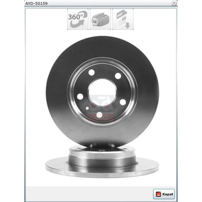 FREN DİSKİ ARKA ZAFIRA B (2005-2019)  DÜZ 264MM