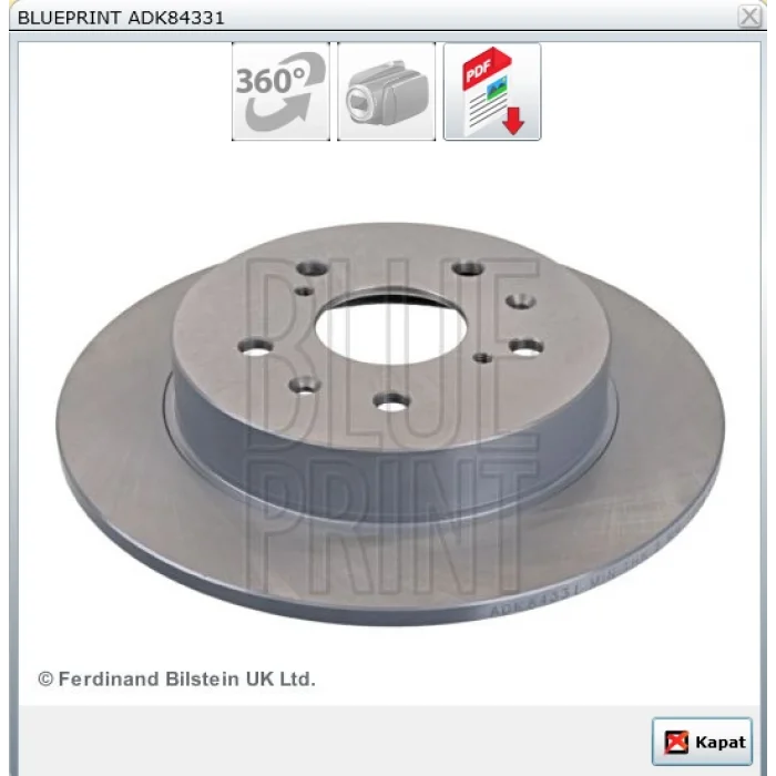 FREN DİSKİ ARKA SWIFT III (05-10) SX4 (2007>) L300 (86-13) DÜZ 278MM