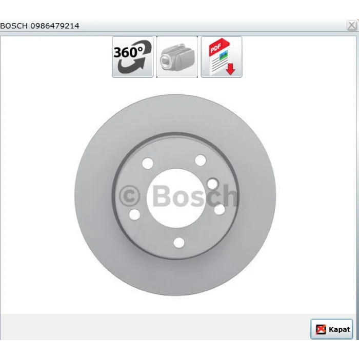 FREN DİSKİ ÖN BMW 1 SERİ E81 (06-12) E82 (07-13) E87 (03-13) E88 (08-13) 3 SERİ E90 (05-11) HAVALI 292MM