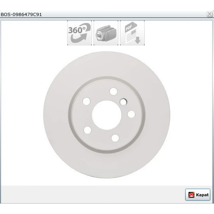 FREN DİSKİ ÖN HAVALI KAPLAMALI BMW 2 F45-F46 / X1 F48 / X2 F39 / MINI F54-F55-F56-F57-F60   014> 294MM