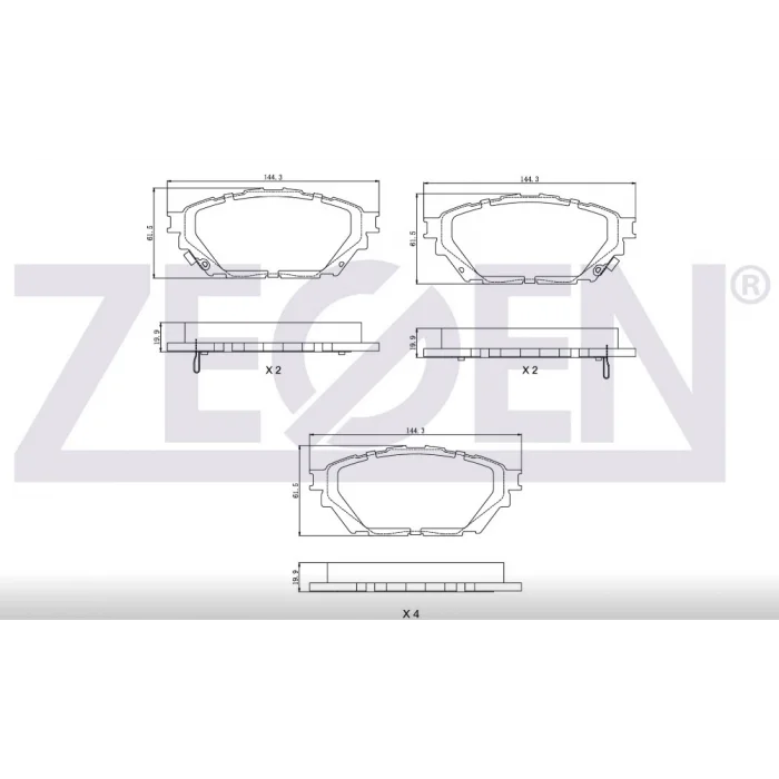 FREN BALATASI ÖN/ARKA  MITSUBISHI FUSO CANTER TFB75-TFB85 EURO5 10> TEMSA PRESTİGE 010>