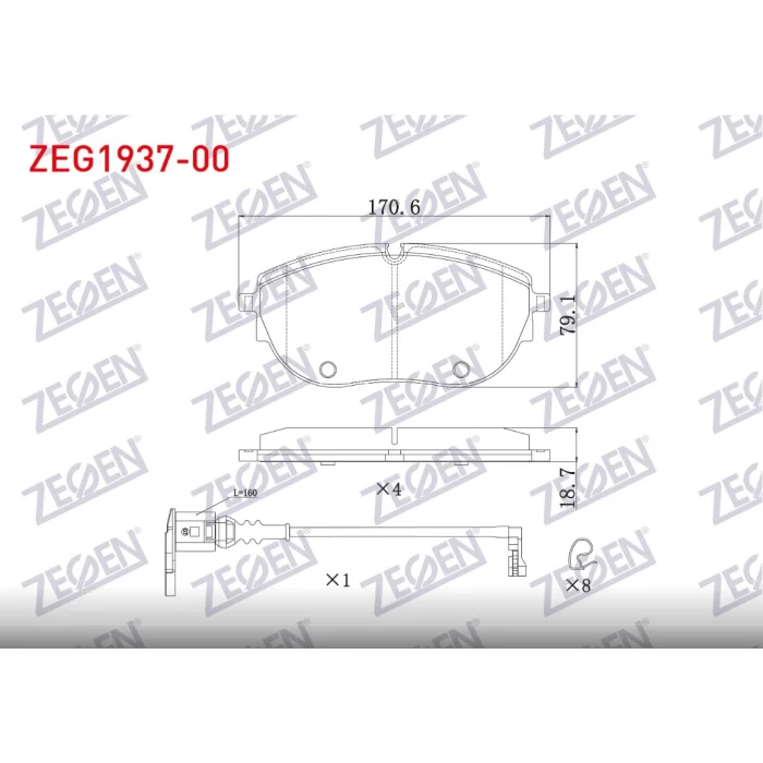 FREN BALATASI ÖN VW TRANSPORTER T7  2019>
