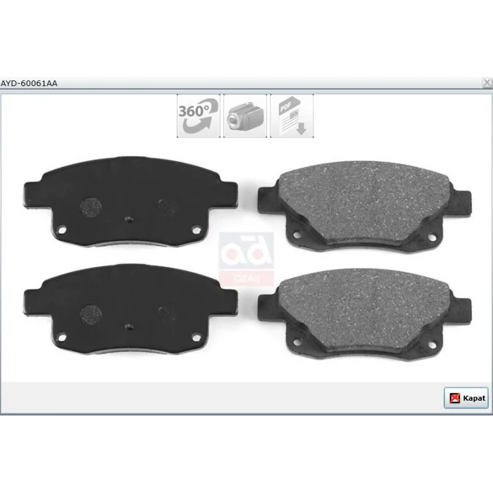 FREN BALATASI ARKA FORD TRANSİT V347 2.2-2.4-3.2TDCİ 06>ARKAÇEKER FİŞLİ+AKSESUARLI