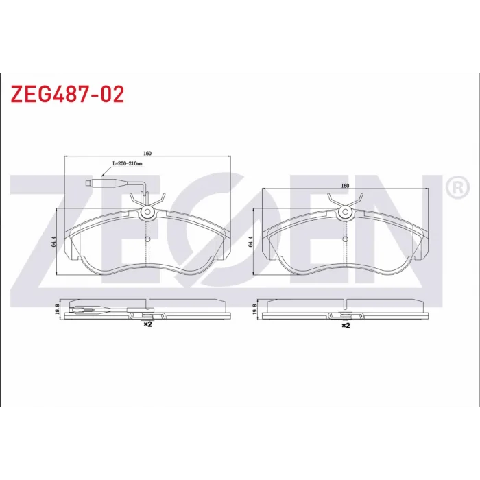FREN BALATASI ÖN FİŞLİ DUCATO I-BOXER I-JUMPER I  94-02  18Q
