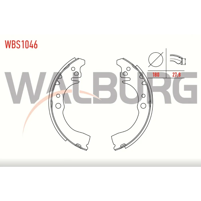 PABUÇLU BALATA ARKA GEELY  (09-11) CHARADE (93-00) 180X27.8MM