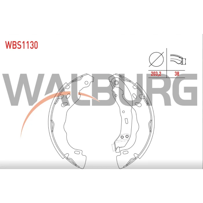 ARKA PABUÇLU BALATA CLIO II (98-05) CLIO III (05-12) CLIO IV (12>) SYMBOL (98-13) (13>) P301-C ELYSEE (12>) LOGAN (04-10) LOGAN (12>) C3 (09>) 203,2X39 MM SOKETLİ