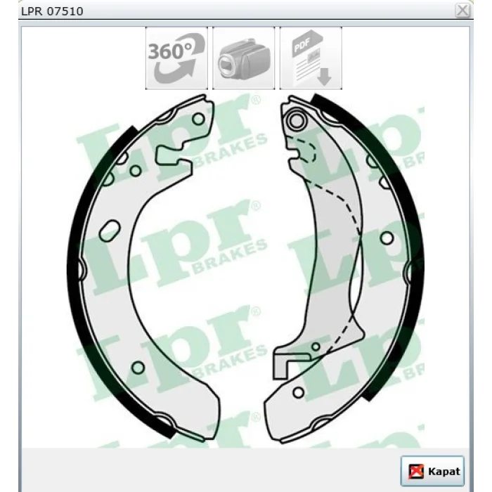 ARKA PABUÇLU BALATA LANDROVER FREELANDER (1998-2006)  254X38MM