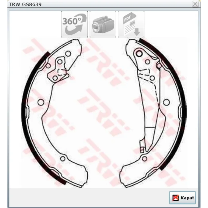 PABUÇLU BALATA ARKA BEETLE (2011>) JETTA IV (2011>) POLO (2009>) INCA (95-03) OCTAVIA (96-04) ROOMSTER (06-15) CADDY II (95-04) 230X32MM