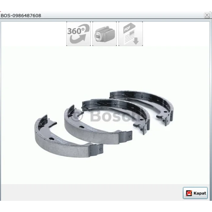 EL FREN BALATASI BMW  1SERİ E82 / E87 / E88 / F20 / F21 / F22 / F23 / F87  3 SERİ E46 / E90 / E91  160X20MM