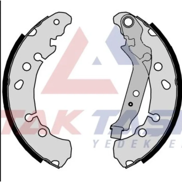 ARKA PABUÇLU BALATA TOYOTA YARIS (05-10) YARIS (10>) CHARADE (11>) FRANSA MONTAJ 203.2X38.3MM