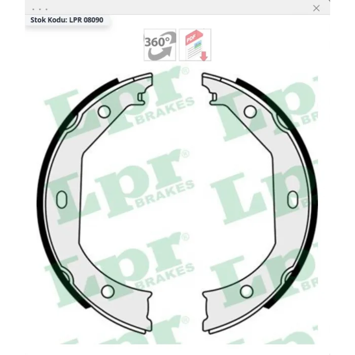 EL FREN BALATASI BMW 1 SERİ E81 / E82 / E87 / E88  3 SERİ E46 / E90 / E91 / E92 / F30 / F31 / F34 / F80  183.2X20MM