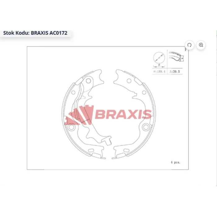 EL FREN BALATASI İX35 (2009>) SPORTAGE (04-09) SPORTAGE (09-15) 190X38MM
