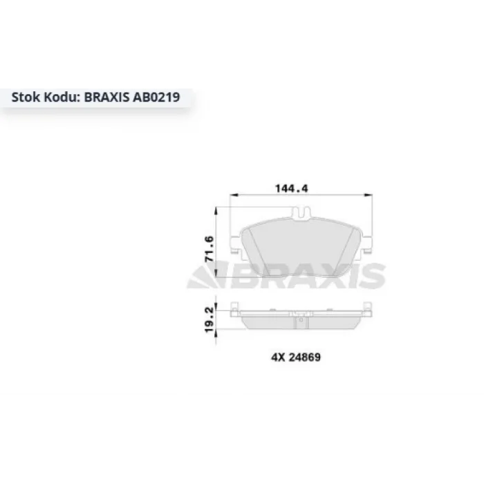 FREN BALATASI ÖN MERCEDES A SERİ W176 (12>) B SERİ W246-W242 (11>) CLA SERİ C117 (13>) X117 (15>) GLA SERİ X156 (13>) INFINITI Q30 (2015>)