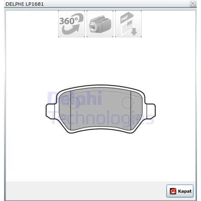 FREN BALATASI ARKA COMBO C-ZAFİRA B-CORSA C-MERIVA A-ASTRA G-ASTRA H-İX20 010>KİA VENGA 09>KİA CEED 012>
