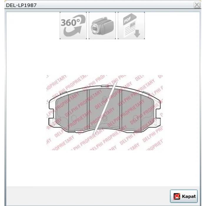 FREN BALATASI ÖN OPEL ANTARA 2006> CHEVROLET CAPTİVA 2006>